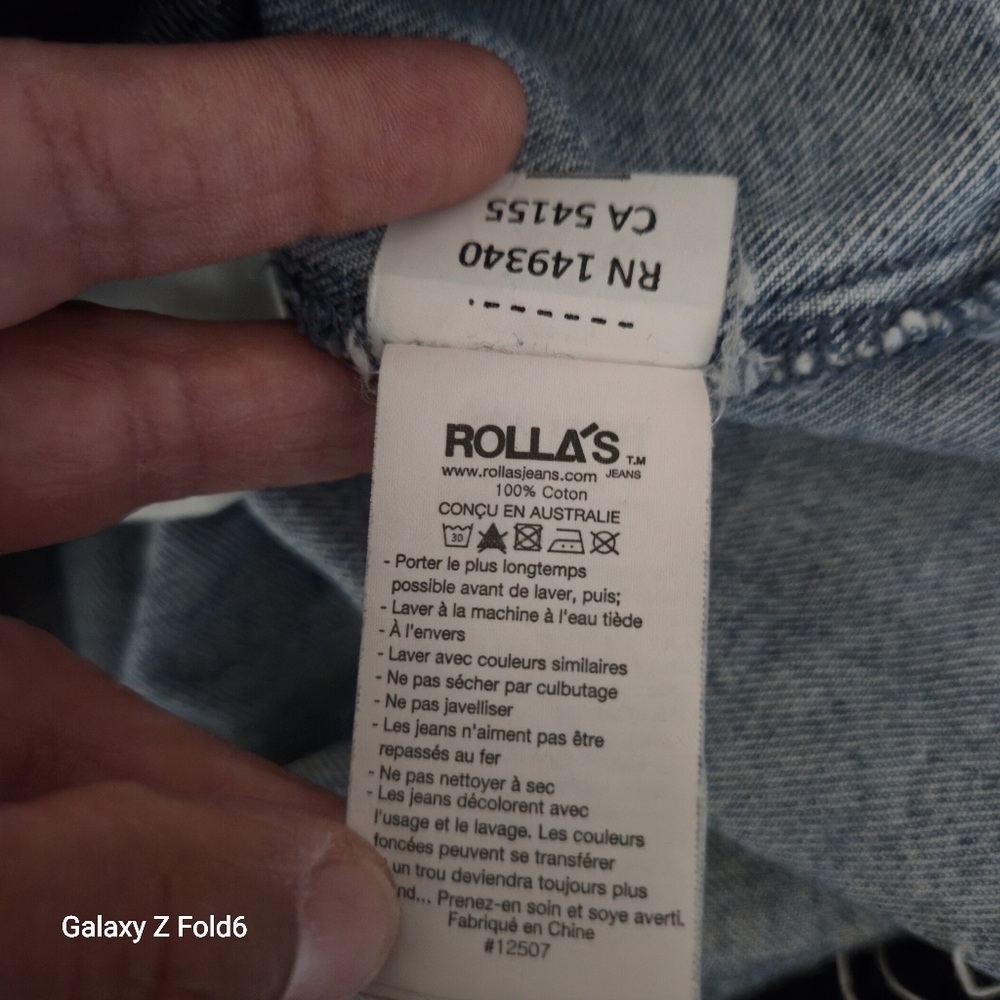 Rolla’s Dusters High Rise Relaxed‎ Denim Shorts Size 29 Cutoff Raw  Vintage Wash - Picture 6 of 8